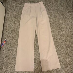 Abercrombie & Fitch Beige Wide-Leg Trousers